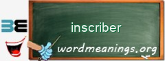 WordMeaning blackboard for inscriber